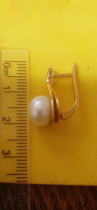 Pendientes  Oro con Perla.