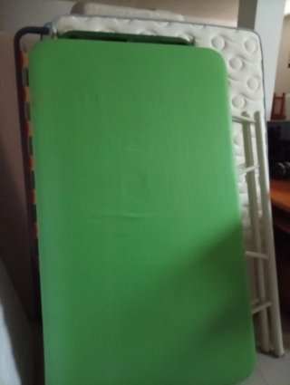 Colchón 105x180 y base tapizada