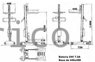 Apilador Eléctrico 90Kg - 1360 mm - 10700