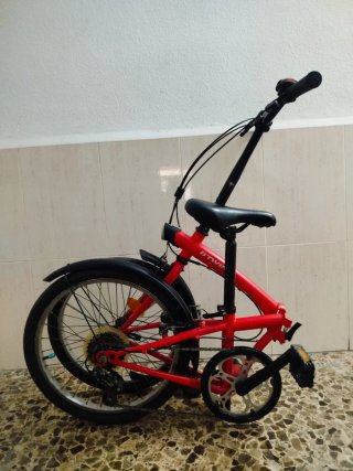 Bicicleta plegable B'twin Roja