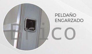 Escalera Aluminio 2x13 - 3,5+3,5 M - 66x25mm