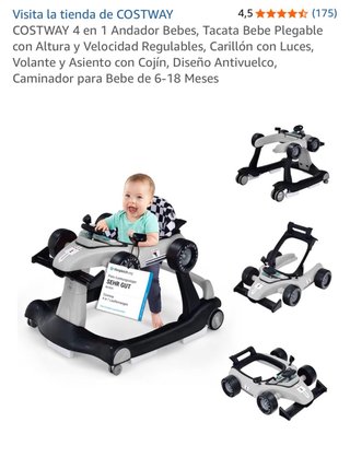 Andador bebé Costway 4 en 1 como nuevo