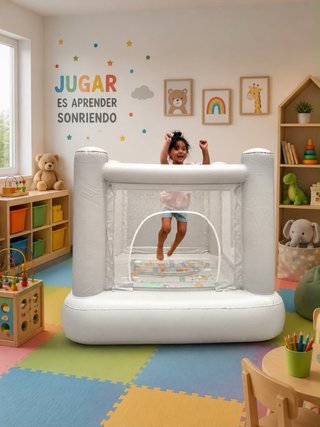 Castillo Hinchable Blanco para Fiestas Infantiles