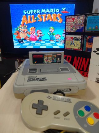 Consola Super Nintendo SNES con caja
