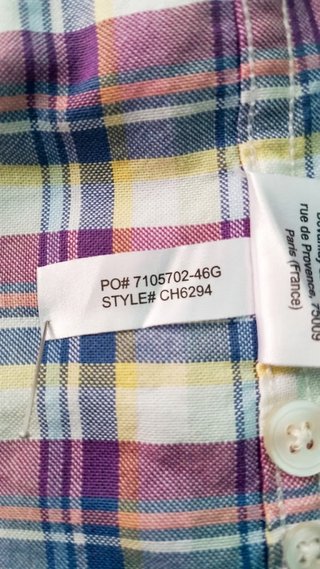 Camisa de cuadros Lacoste talla 40 (M).