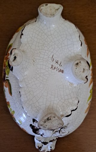 Portacaramelle in ceramica decorata fiori