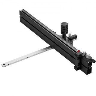 Medidor de Inglete de Precisión, Ranura Estándar 19 x 9.5 mm, Medidor de Inglete de Aleación de Aluminio para Sierra de Mesa con Graduación de 61 cm, 15 Paradas de Ángulo Ajustables con Émbolo Car...