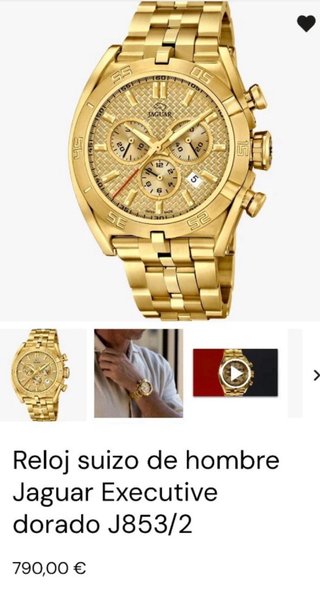 Reloj Jaguar Suizo Edición Especial Dorado