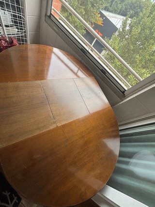 Mesa redonda extensible madera