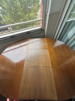 Mesa redonda extensible madera
