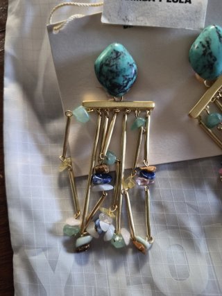 Pendientes BIMBA Y LOLA Turquesa Multicolor