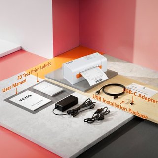 Stampante termica per etichette, stampante per etichette 4x6, etichettatrice termica con riconoscimento automatico delle etichette, compatibile con Windows/macOS/Linux, compatibile con Amazon,...