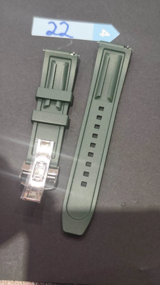Correa Tissot 22mm Caucho Verde