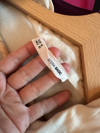 Camisa fluida Sfera beige talla M