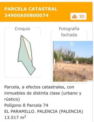 Solar en venta en Centro en Palencia