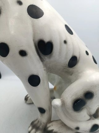 FIGURA PERRO DÁLMATA EN ESCAYOLA