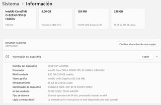 Lenovo Thinkpad I5 1,8GHz + 8GB + 256GB SSD