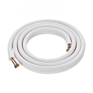 Set di tubi mini split da 4876,8 mm, tubi in rame da 6,4 e 9,5 mm OD e isolamento a triplo strato per impianti di climatizzazione o pompe di calore e HVAC con ricchi accessori (cavo di collegamento...)