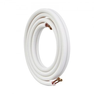 Set di tubi mini split da 4876,8 mm, tubi in rame da 6,4 e 9,5 mm OD e isolamento a triplo strato per impianti di climatizzazione o pompe di calore e HVAC con ricchi accessori (cavo di collegamento...)
