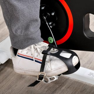 Cyclette per casa, bicicletta indoor silenziosa con resistenza regolabile, manubrio e sella regolabili, volano da 8 kg, portaoggetti, monitor LCD, portabottiglie, ruote