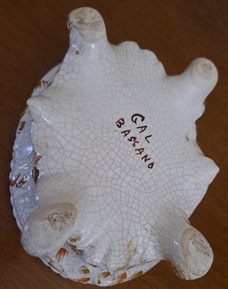 Portacaramelle in ceramica con fiori
