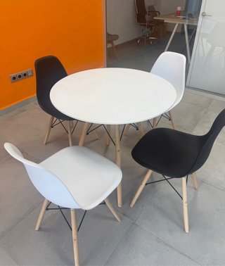 Mesa y Sillas Oficina Madera Metal Nuevas