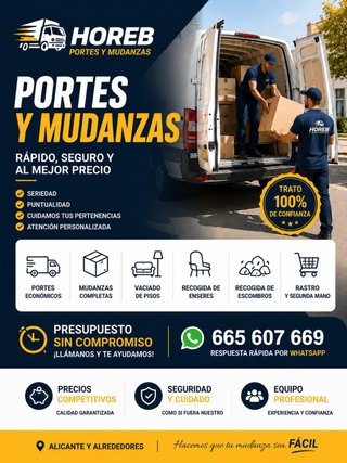 Portes y Mudanzas Alicante | Presupuesto gratis