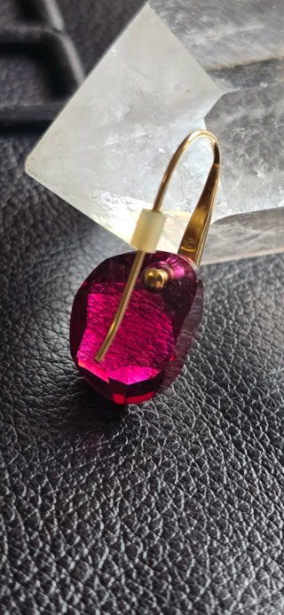 Pendientes Swarovski Galet Burdeo