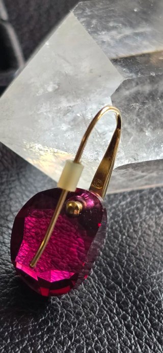 Pendientes Swarovski Galet Burdeo