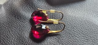 Pendientes Swarovski Galet Burdeo