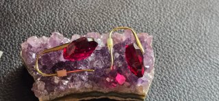 Pendientes Swarovski Galet Burdeo