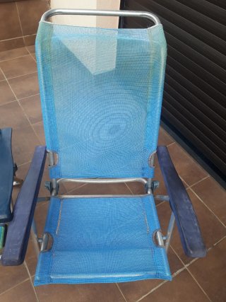 3 Sillas Playa Aluminio Plegables
