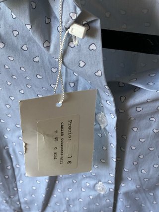 Camisa Thomas Therry London azul con etiqueta