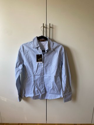 Camisa Thomas Therry London azul con etiqueta