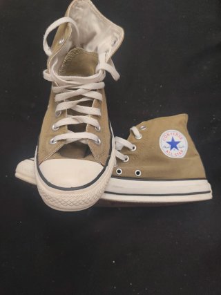 Converse caña alta verde militar