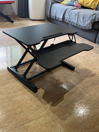 Escritorio Elevable Manual Negro