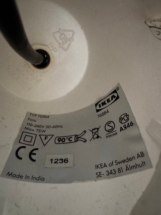 8 Lampadari IKEA FOTO bianco panna a sospensione