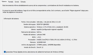 Dell Latitude 5480 Core I5 + 16GB + 512 NVME