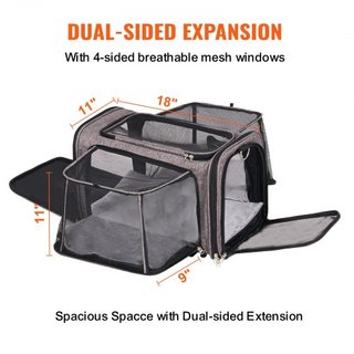 Transportín para Gatos con Ruedas, Transportín para Mascotas Aprobado por Aerolíneas con Mango Telescópico y Correa de Hombro, Transportín para Perros con Ruedas para Mascotas de hasta 25 lbs, con...