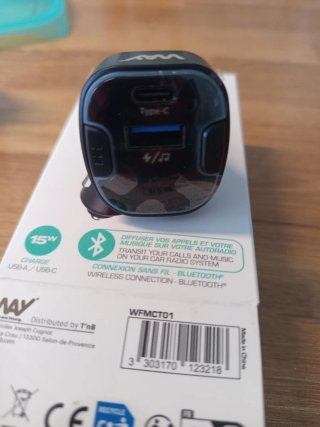 Transmisor FM WAY Coche USB-C y USB-A