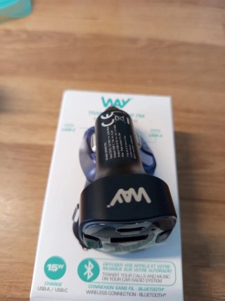 Transmisor FM WAY Coche USB-C y USB-A