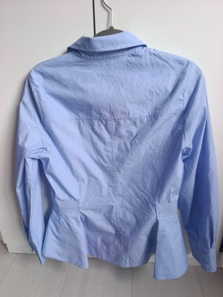 Camisa peplum Zara azul mujer Talla M