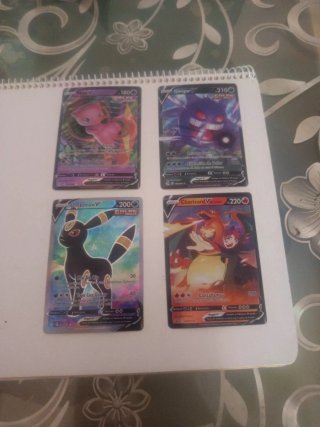 Cartas Pokémon V: Mew, Gengar, Umbreon, Charizard