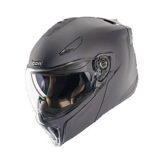 Casco modular icon Threshold solid negro mate