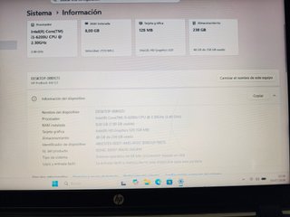 Laptop/laptop Hp I5 2,4 GHz + SSD da 8 GB + 256 GB