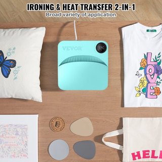 Prensa Térmica 9 x 9 in/22.9 x 22.9 cm Prensa Fácil Portátil Transferencia de Sublimación DIY Camiseta