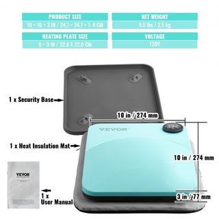 Prensa Térmica 9 x 9 in/22.9 x 22.9 cm Prensa Fácil Portátil Transferencia de Sublimación DIY Camiseta