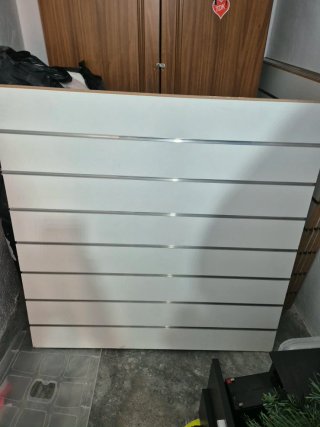 6 Paneles con railes para tienda Precio negociable