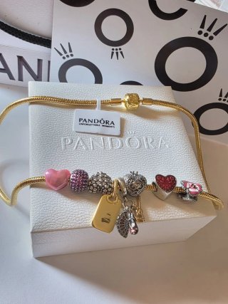 Collar Pandora  chapado oro14k