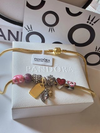 Collar Pandora  chapado oro14k